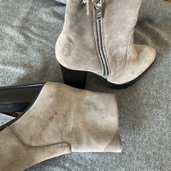Pre-loved AllSAINTS, Ana Suede blocked heel Ankle booties - Picture 5 of 9